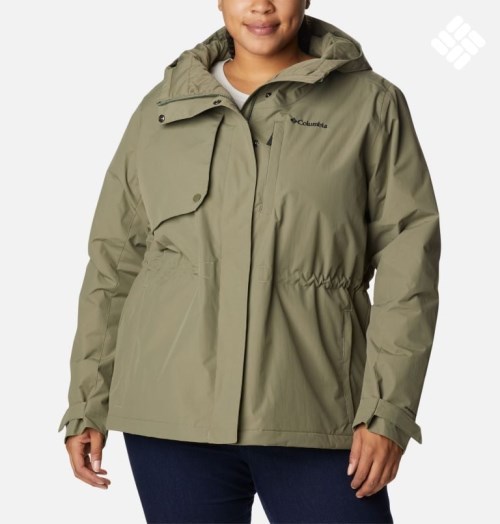 Women's Columbia Hadley Trail Jackets Olive | Plus Size CA-V4L63